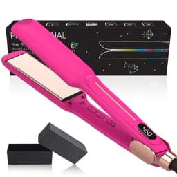 Infrared Hair Flat Iron 450°F Professional Hair Straightener Curler Ceramic Fast Heating Plate 230℃ Salon Hair Iron Dual Voltage