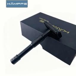 Kampfe Men's Vintage Double-Edged Razor Non-Slip Aluminium Wet & Dry Grooming Shaver for Smooth Shave 5 spare razor blades