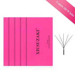 XIUSUZAKI 5 Trays/lot 5D W Lashes Extensions Matte Black W Shaped Premade Volume Fans False Eyelashes Extensions Makeup Tools