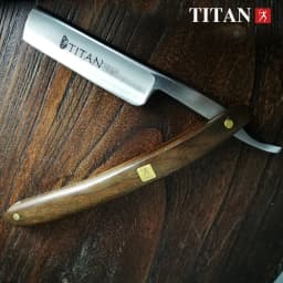 Titan Wood Handle Men Shaving Tools Hair Razor Stainless Steel Straight Razor