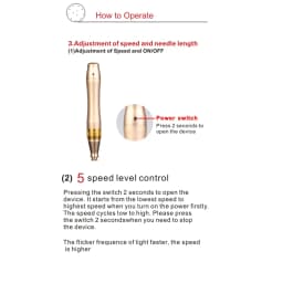 Dr. Pen M5 Wireless Derma Pen Professional Microneedle Pen Bayonet Needle Cartridges Wireless Derma Pen 0.25 mm needle length