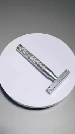 Chaoke Stainless Steel Manual Razor Pure Stainless Steel Vintage Manual Shaving Razor Safety Double-Edged Blade Holder