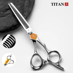 Titan Barber Hair Scissors Professional Grade Hairdressing Shears for Stylists Cutting Thininng CNC Japan Steel Hair Scissors