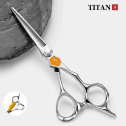 Titan Barber Hair Scissors Professional Grade Hairdressing Shears for Stylists Cutting Thininng CNC Japan Steel Hair Scissors