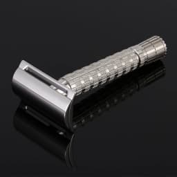 CNC 316L Stainless Steel Men's Manual Double Edge Safety Razor Travel Handle Removable (without blade)