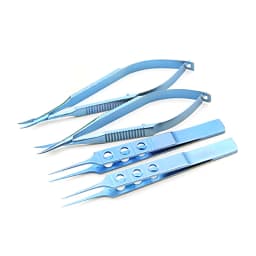 Ophthalmic instrument set forceps needle holder scissor OR Silicone Sterilization tray tweezers