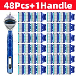 Hot Selling Fusion Manual Razor for Men Five Layer Blade Stainless Steel Blades No Skin Damage Old Style Blades Shaver Heads