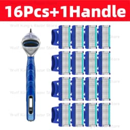 Hot Selling Fusion Manual Razor for Men Five Layer Blade Stainless Steel Blades No Skin Damage Old Style Blades Shaver Heads