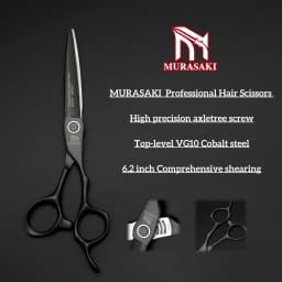 MURASAKI Professional hairdressing scissors,Japan VG10 Cobalt steel,High quality hair cutting scissors,Special design for barber
