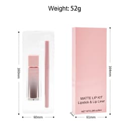 Private Label Lipstick Lipliner Kit Custom Logo Matte Waterproof Non-stick Lipgloss Lip Liner Waterproof Natural Color Makeup