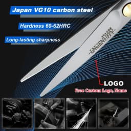 HISADA 6.0-inch Professional Barber Scissors Japanese Handmade VG10 Steel High-End Hair Cutting Tools for Stylists