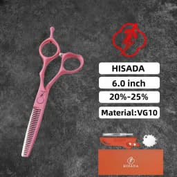 HISADA 6.0-inch Professional Barber Scissors Japanese Handmade VG10 Steel High-End Hair Cutting Tools for Stylists