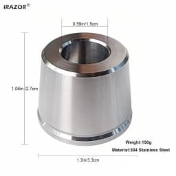 IRAZOR Safety Razor Base,Heavy Durable 304 Stailesss Steel Shaver Stand Holder for Manual Razor,Holder Diameter 1.5cm