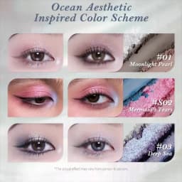 Flower Knows Shell's Jewel Collection 6-Color Eye Shadow Makeup Palette Pressed Glitter Eyeshadow Paletas Flowerknows