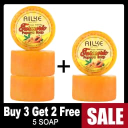 AILKE Lightening Soap Bar for Women, With Natural Turmeric, Papaya, Carrot, Remove Dark Spots, Acne, for All Skin Types, 200g