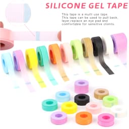 20Rolls/Lot Silicone Gel Tape for Lash Extension Sensitive Skin Multi Use Non-Woven Breathable Under Eye Pad Patches Makeup Tool