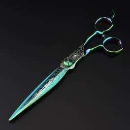 Professional Green JP440c Steel 7 '' Damask Pattern Hair Scissors Haircut Thinning Barber Cutting Shears Hairdresser Scissors
