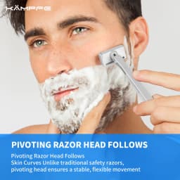 KAMPFE Vintage CNC Aluminum GEM Blade Razor Single Edge Manual Shaving Classic Metal Shaver Smooth Close Shave Gift for man