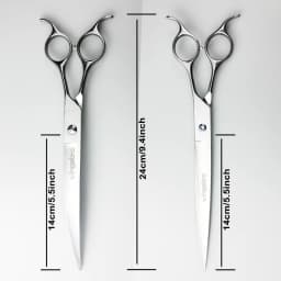 Wingsbro 8 Inch Dog Curved Shark Scissors, Pet Grooming Thinning Scissors, Dog Grooming and Hair Trimming Tool