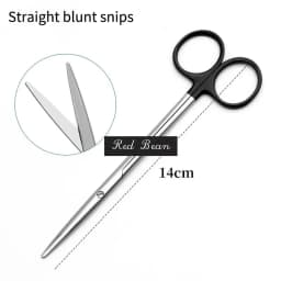Gold Handle Blunt Tissue Scissors Peel Skin Scissors Nose Peel Blunt Scissors Round Head Serrated Nasal Surgery Tools