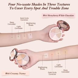 FLOWER KNOWS THE SWEETIE BEAR 4-Color Concealer Brighten Palette Covering Dark Circles Full Coverage Contouring Foundation
