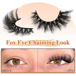 Wholesal 50Pairs Cat Eye Lashes Natural long Mixed Style Curling Fluffy Eyelashes Reusable Portable Individual Packing Faux Lash