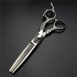 Retro professional barber shop hairdressing scissors 6.0 440c 7 inch hair cutting thinning shears kit tesoura makas barbearia