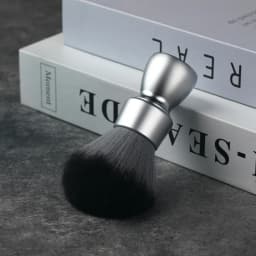 YAQI Aluma Heavy Metal Handle Timber Wolf Synthetic Hair Tuxedo Knot Shaving Brush for Mens Shave