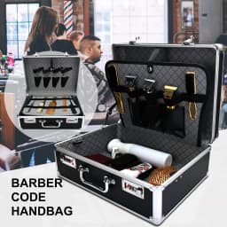 Professional Barber Suitcase - Hard Aluminum Travel Case with Password Lock for Hairdresser/Barber Tools, Storage Organizer Box