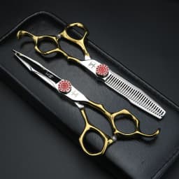 XUANFENG 6-inch CNC process hair scissors, ruby screws, hairdresser cutting scissors and thinning scissors