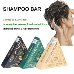 SEVEN GREEN Natural Herbal Shampoo Bar - for Gray Hair Reversa, Hair Volume & Oil Control Relieve Itching