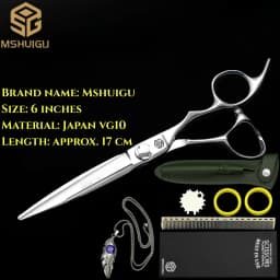 ATS314 Steel 6.3' Professional Hairdressing Scissors Barber Shears for Salon Stylists, Ultra-Sharp & Durable Mshuigu