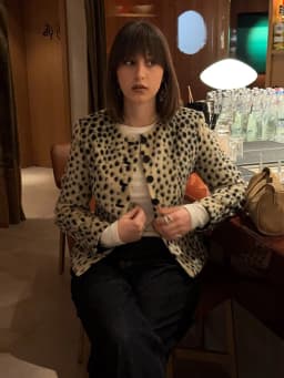 Chic Stylish Outer Coat Women Print Elegant Vintage Autumn Short Jacket Casual Daily Office Streetwear