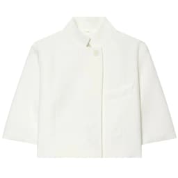 HXAO Asymmetric Crop White Blazer Woman Summer 2026 Office Wear Woman Elegant Button Short Sleeve Outerwear Fashion Suit Jacket