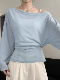 See Through Long Sleeve Oversize T Shirt Women Sexy Back Bandage Off Shoulder Top Female Basic Long Tees Korean Chic Lady New