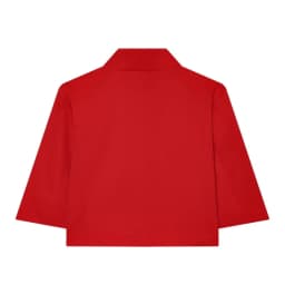 Women's Cropped Short Blazer New 2026 Spring Summer High-Neck Short Sleeve Button Simple Solid Women Coat Female Chic Tops