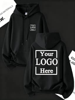 Customize Womens Hoodies Street Oversized Pocket Sweatshirts Hip Hop Unisex Tops DIY Your Logo/Graphic Pullovers Woman Clothes