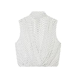BSAY 2026 New Women Fashion Mock Neck Sleeveless Blouse Front Twist Wrap V Neck Tank Top Back Pleated Elegant Summer Casual Tops