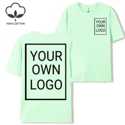 Double Sided Customized LOGO Picture Women T-Shirt Summer Y2K Loose Short Sleeves Comfortable T Shirts Crewneck DIY Tee Tops