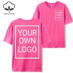 Double Sided Customized LOGO Picture Women T-Shirt Summer Y2K Loose Short Sleeves Comfortable T Shirts Crewneck DIY Tee Tops