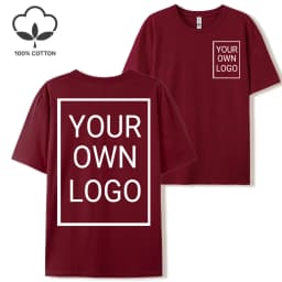 Double Sided Customized LOGO Picture Women T-Shirt Summer Y2K Loose Short Sleeves Comfortable T Shirts Crewneck DIY Tee Tops