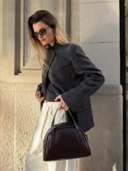 HH Women Fashion Plaid Blazer Coat Stand Collar Long Sleeve Jacket 2026 Spring Trend Casual Office Lady Chic Outerwear