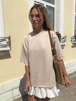 Hirsionsan Summer Casual Oversized T-shirts Women 100% Cotton Pink Loose Tees 2025 New Cusual Solid O Neck Female Aesthetic Tops