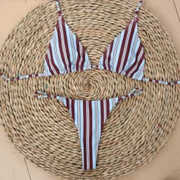Micro Bikinis 2026 New Swimwear Women Swimsuit Sexy Brazilian Bikini Set Stripe Print Beachwear Bathing Suit Biquini Female