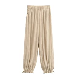 Women's Suit 2026 Summer New Khaki Sleeveless Beaded Vest with Lantern Pants Set Fashionable and Stylish