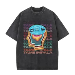 Mens women Vintage Washed Short Sleeve T-shirt Tame Impala Rock Band Deadbeat Tour 2026 Album Hip Hop Fans Gift T-shirts