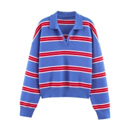 Nlzgmsj 2025 Autumn High Street Chic Women Striped Knitted Sweaters Women Full Sleeve Vintage Style Tops