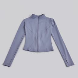 S-3XL Women Full Zip Yoga Jacket Thumb Hole Slim Fit Breathable Athletic Top for Gym Running Workout Training&Daily Casual Wear
