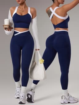 2 pcs Women Seamless Yoga Sets Jogging Outfit Sport Leggings Bra Sportswear Woman Gym Outfit Workout Set Yoga Clothes Activewear