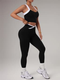 2 pcs Women Seamless Yoga Sets Jogging Outfit Sport Leggings Bra Sportswear Woman Gym Outfit Workout Set Yoga Clothes Activewear